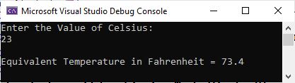 c sharp celsius to fahrenheit