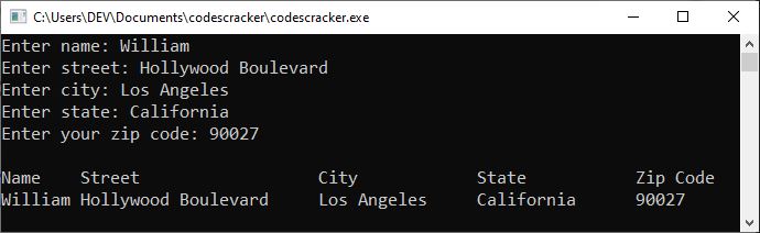 c structure array example program structure