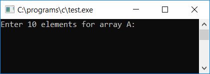 c find common elements from two array