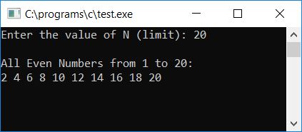 c program print series upto n term