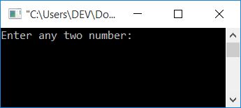 c program to add two numbers