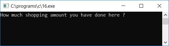 c program calculate purchase amount