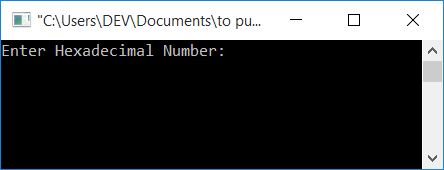 c program convert hexadecimal to binary