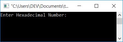 c program convert hexadecimal to octal