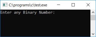 c program to convert binary to hexadecimal