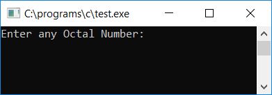 c program convert octal to decimal