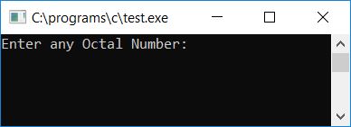 c program convert octal to hexadecimal