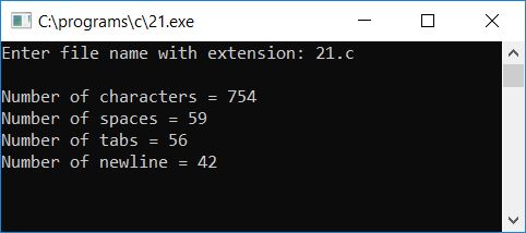 c program count newline in file