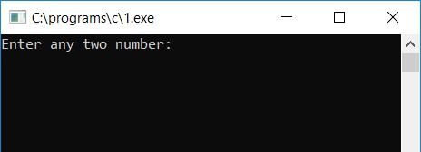 c program find largest of two numbers