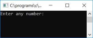 c program find factorial of number