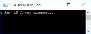 c program find largest element in array