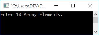 c program find smallest element in array