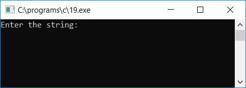 c program frequency of each character string