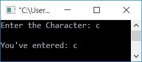 c program get character input