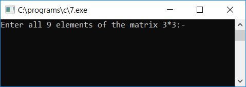 c program largest element in matrix