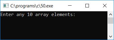 c program print even array elements