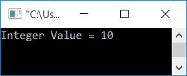 c program print integer