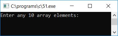 c program print odd array elements