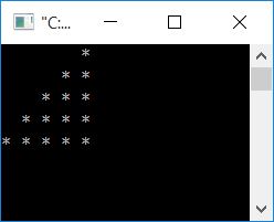 c program print star pattern