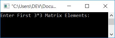 c program subtract two matrices