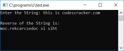 c reverse any string