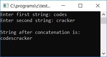 c string concatenation