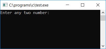 four basic mathematical operation in c