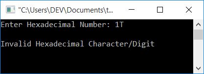 hexadecimal to binary program c