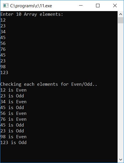 pass array element to function c