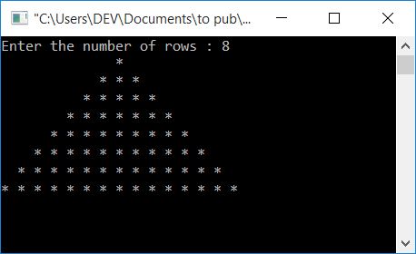 pyramid star pattern in c