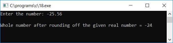 rounding off to nearest value c program