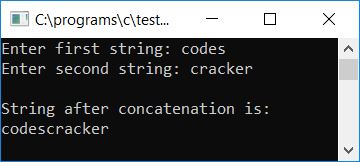 string concatenation c