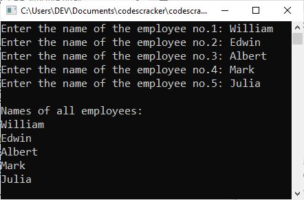 c++ array of structure