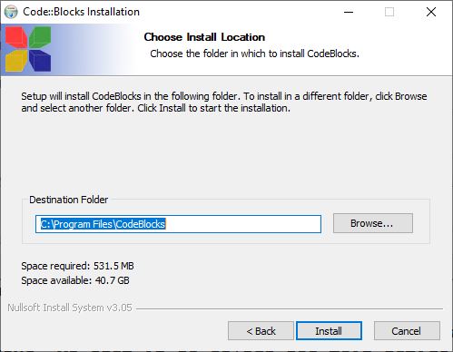 c++ code blocks IDE size snap