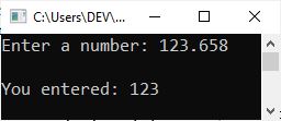 c++ data types int type example two