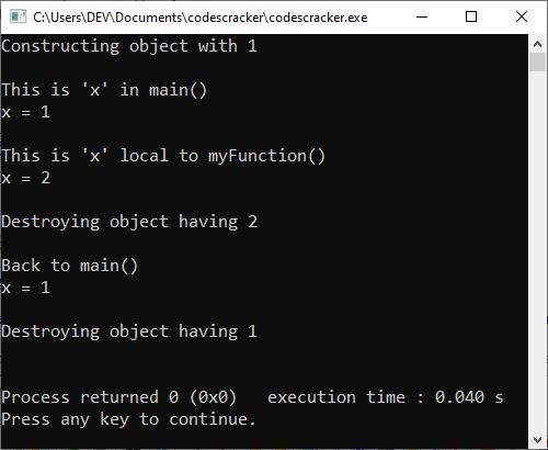 c++ objects as function arguments