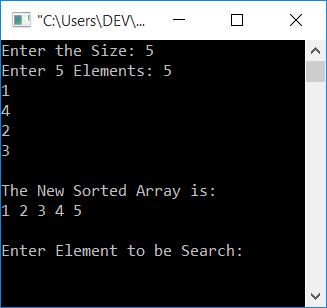 binary search c++ example