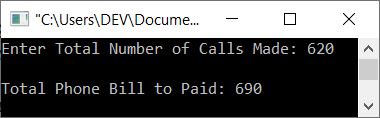 calculate phone call bills c++