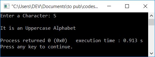 check alphabet using ascii c++