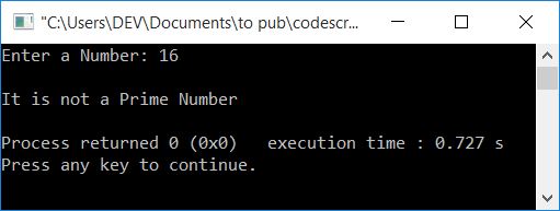 check prime number using function c++