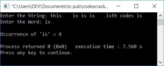 c++ count word in string