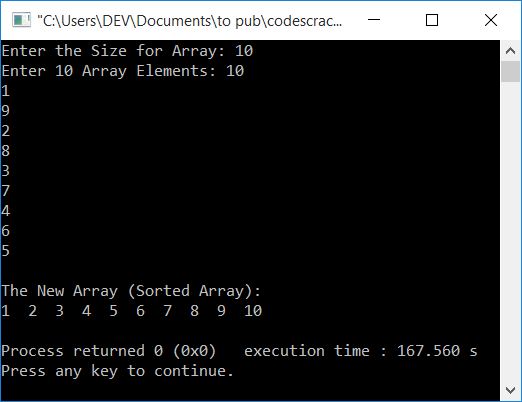 c++ insertion sort