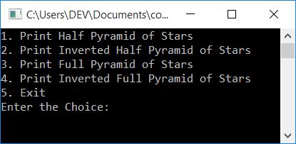 c++ program print pattern of numbers and stars