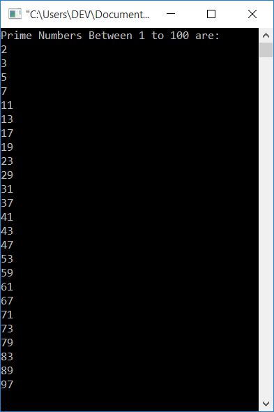 C++ program print prime numbers