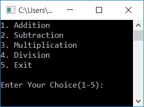 C++ program to make simple calculator