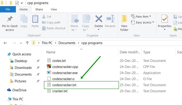 c++ read display file content