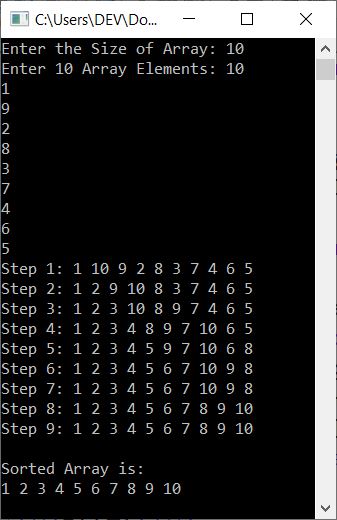 c++ selection sort