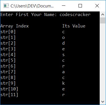 c++ single dimensional array program