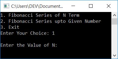 fibonacci series using function c++