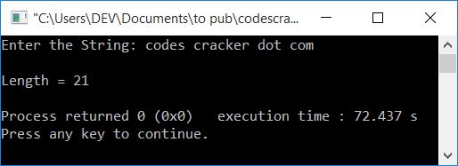 find length of string without strlen c++